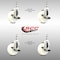 Service Caster 4 Inch 316SS Nylon Wheel Swivel 3/8 Inch Threaded Stem Caster Set Brake SCC SCC-SS316TS20S414-NYS-TLB-381615-4 - alternate 2